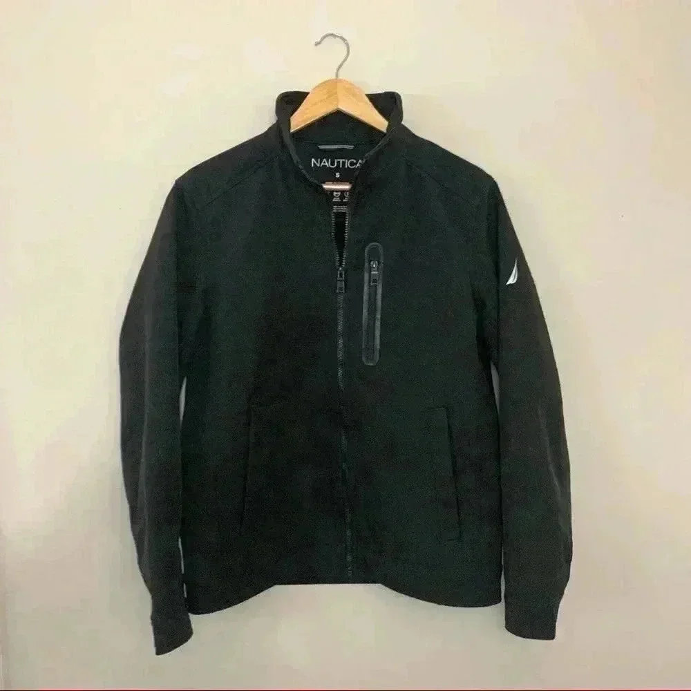 Nautica black rain resistant jacket